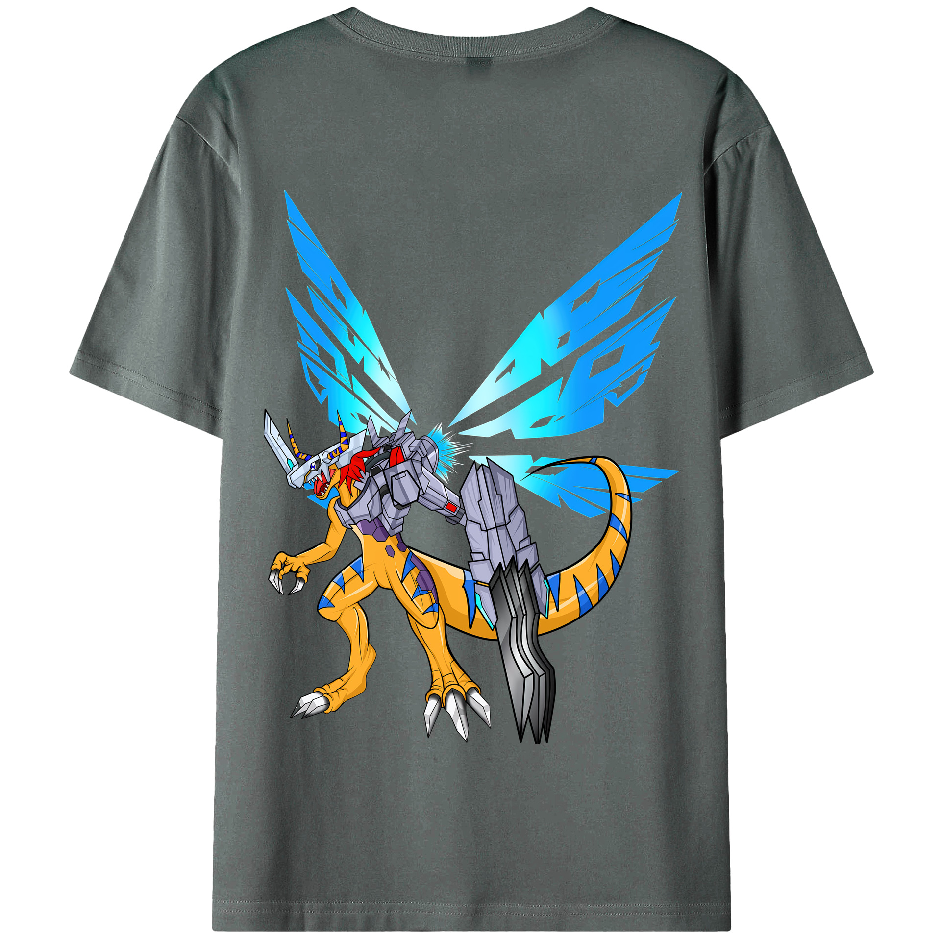 （画像用） Digimon デジタルモンスター/デジモン 綿100％半袖Tシャツ（背面プリント）